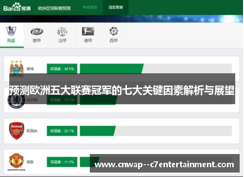 预测欧洲五大联赛冠军的七大关键因素解析与展望